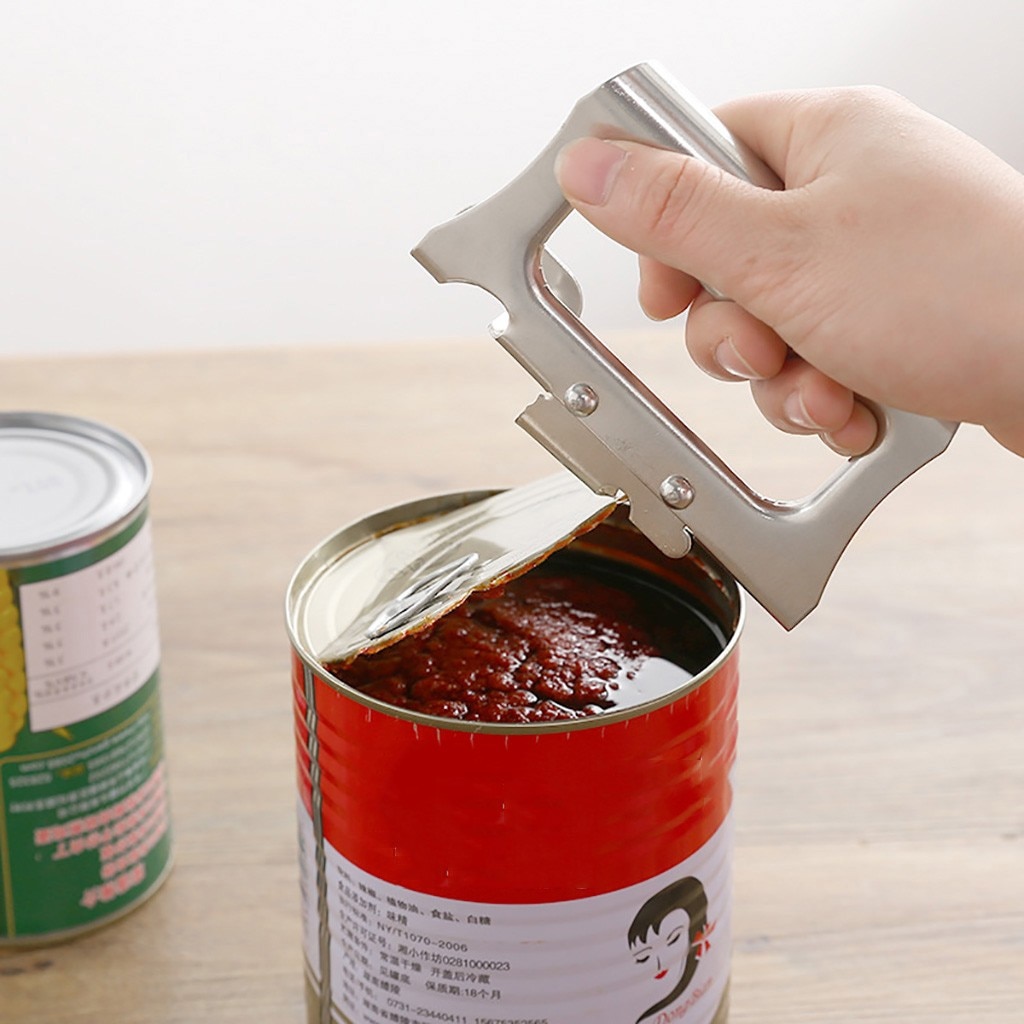 Safe Easy Manual Metal Can Opener Side Cut Manual Can Opener Steel Ergonomic Manual Can Opener Kitchen Tools
