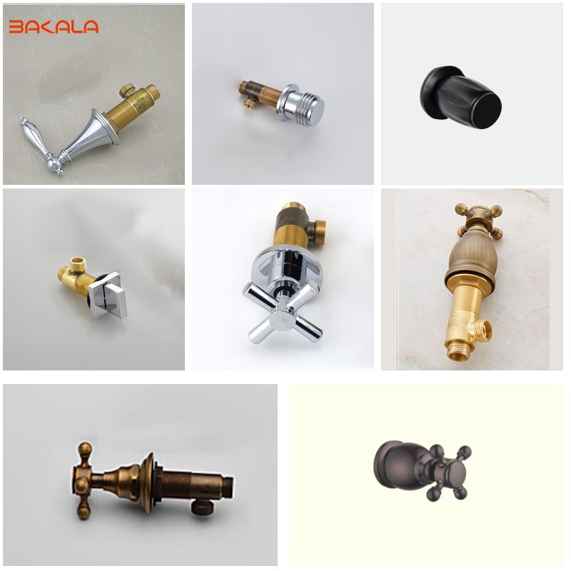 BAKALA And Retail Chrome Brass Shower Valve Square Style Single Handle Single cold Shower Faucet Control Valve