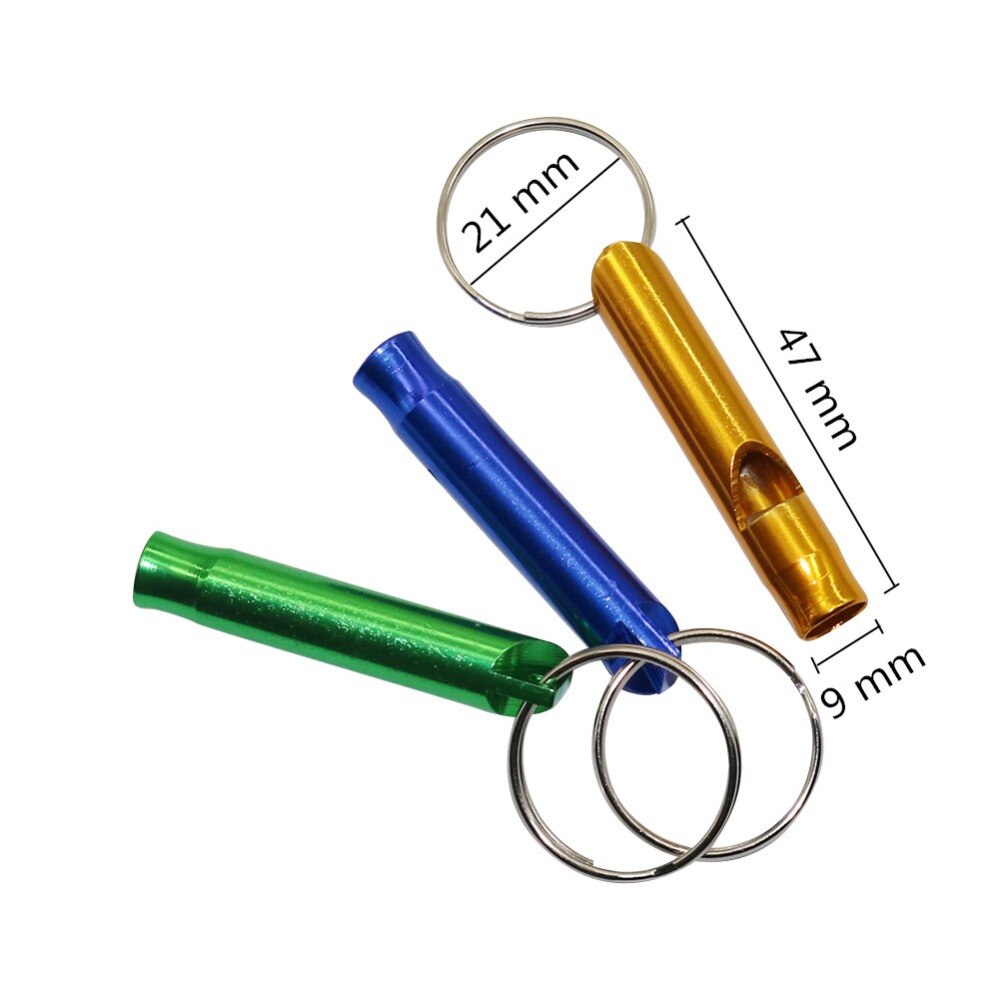 7 Pcs Aluminium Duif Training Fluitje Fluit Draagbare Sleutelhanger Verstelbare Fluitje Alarm Kat Hond Training Fluitje