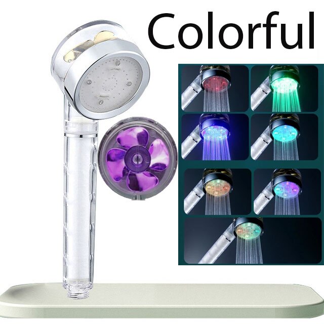 Led Shower Head Turbocharger Color Changing Temper... – Vicedeal