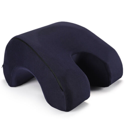 Office Nap Rest Plush Hollow Pillow Face Down Sleeping Pillow Support Pillows UK: navy blue