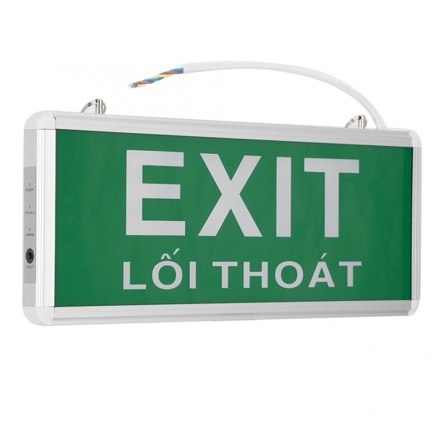LED Emergency Exit Lighting Sign Safety Indicator 220V Vietnamese + English Emergency Lighting