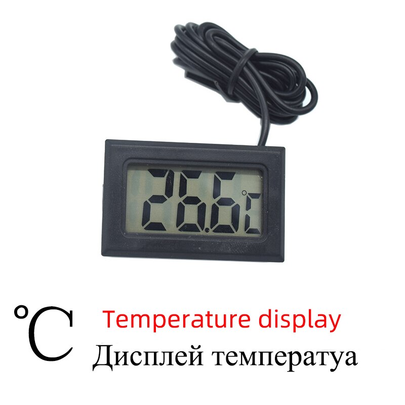 Termómetro de 1M, medidor de temperatura, pantalla LCD Digital: Black