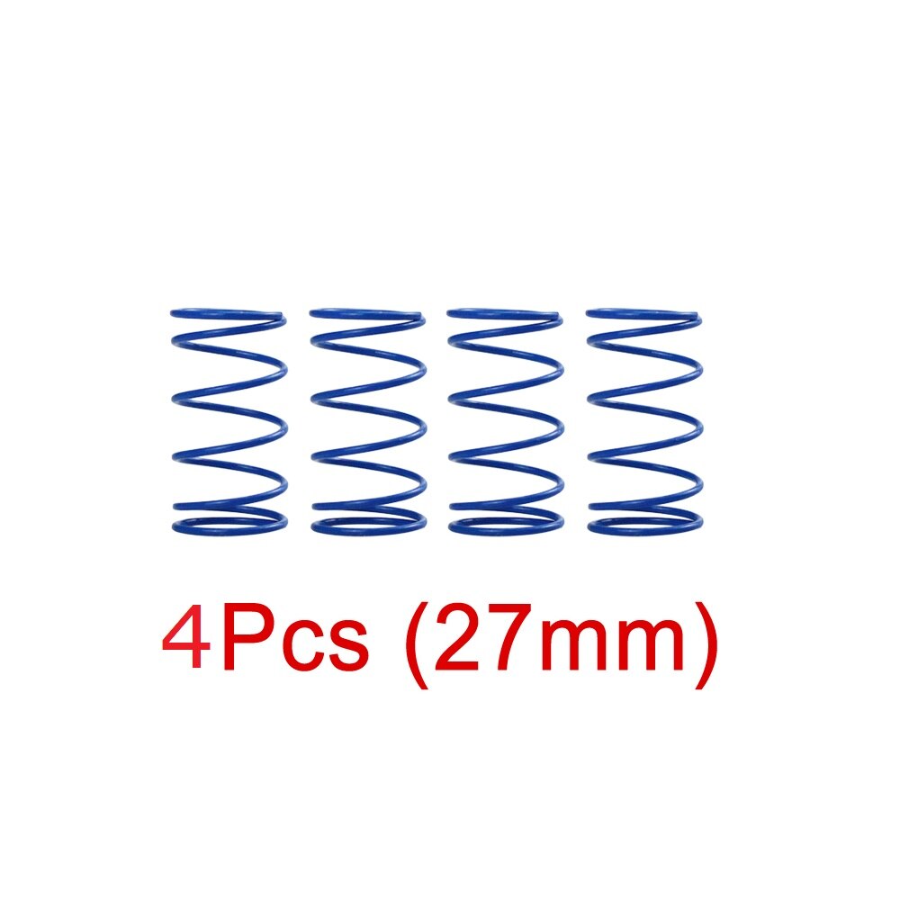 MEREPACCOR 4Stck Metall Stoßdämpfer Frühling für 1/10 RC Raupe Auto TRX4 axial SCX10 90046 D90: 27mm 4Stck