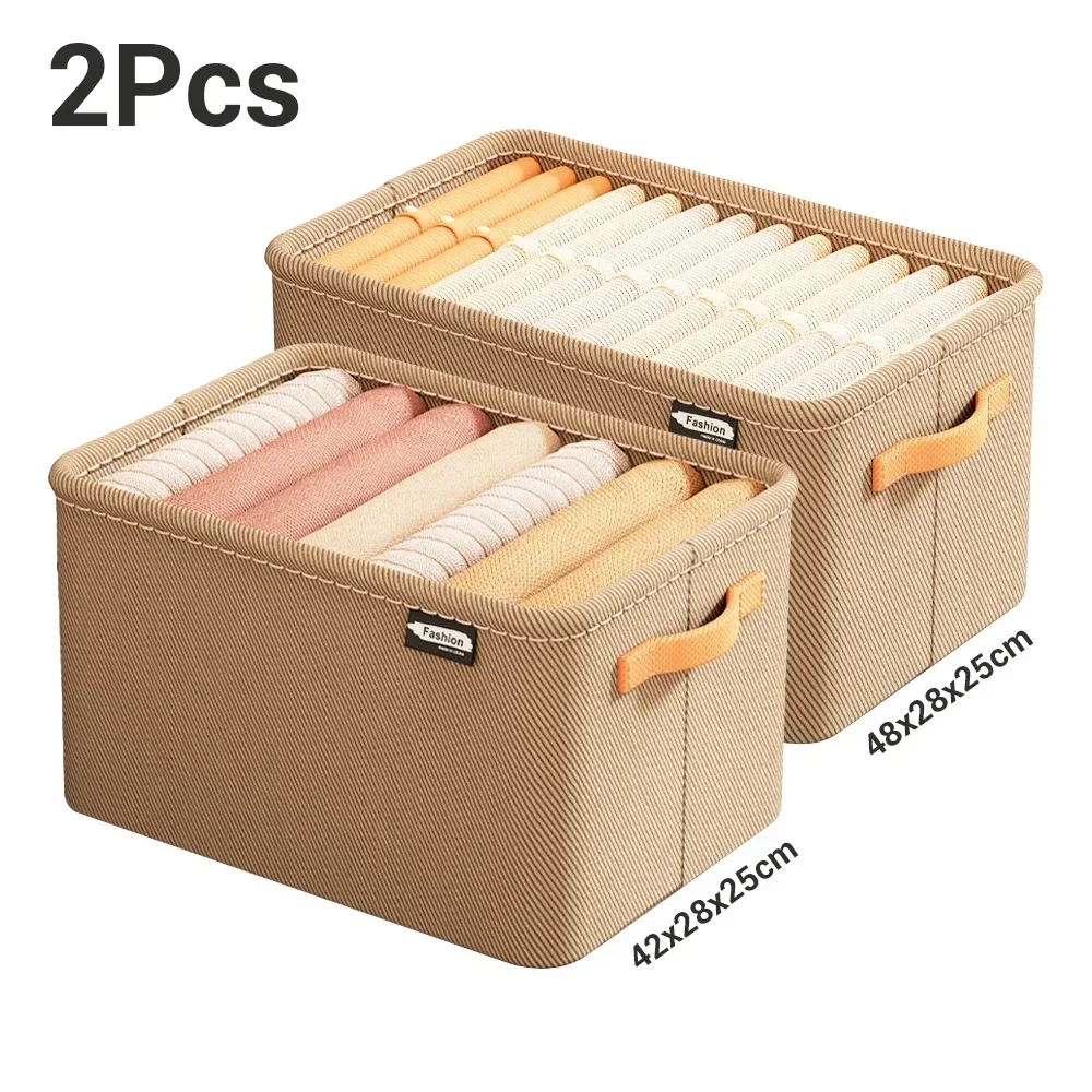 Dikker kleding organisator broek trui opbergkasten lades organisator jeans opbergdoos kledingkast kleding opbergorganisatoren: Beige