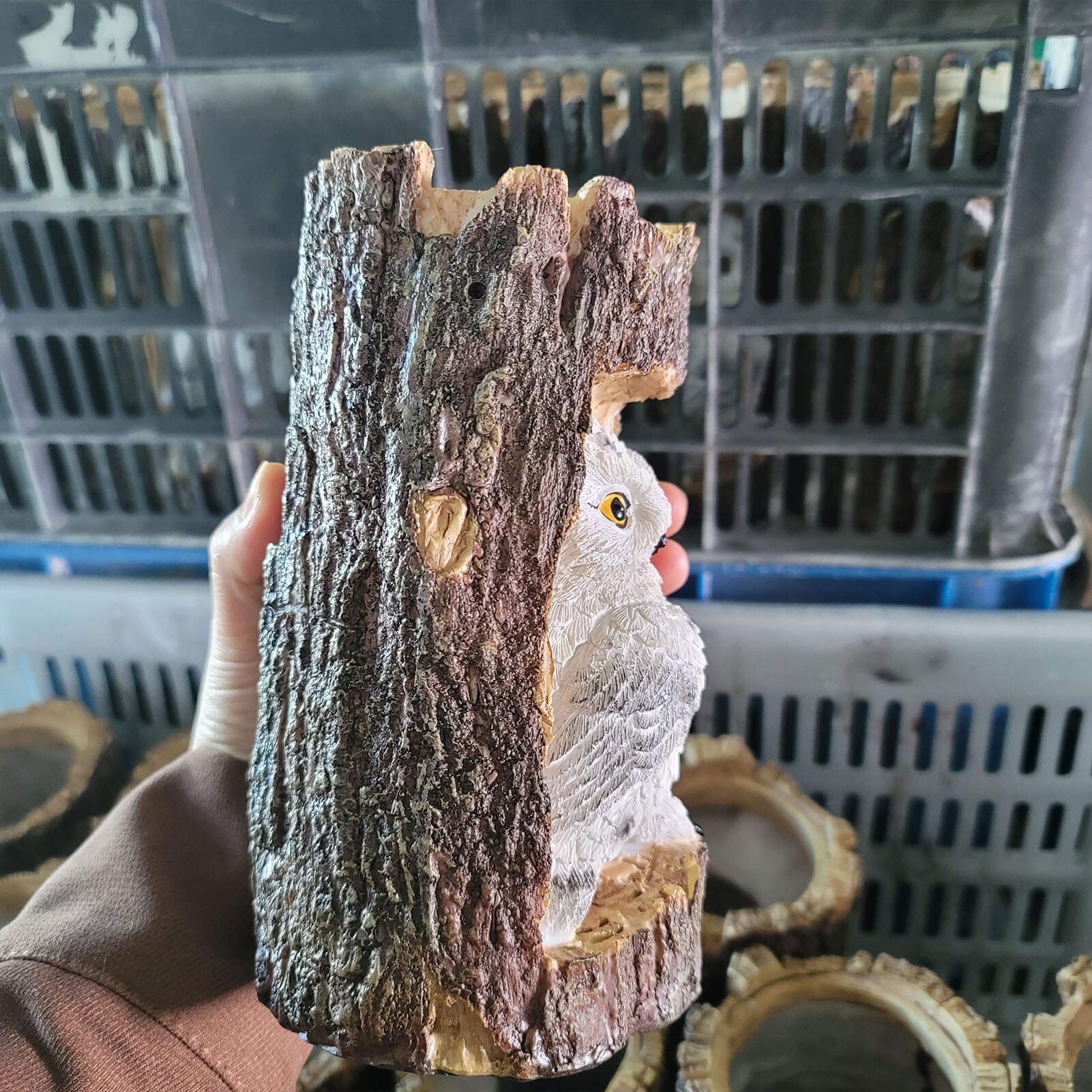 Zonne-energie Lantaarn Outdoor Opknoping Boom Gat Uil Licht Lamp Licht Wilde Opknoping Brons Voor Buiten Tuin Boom Decoratie