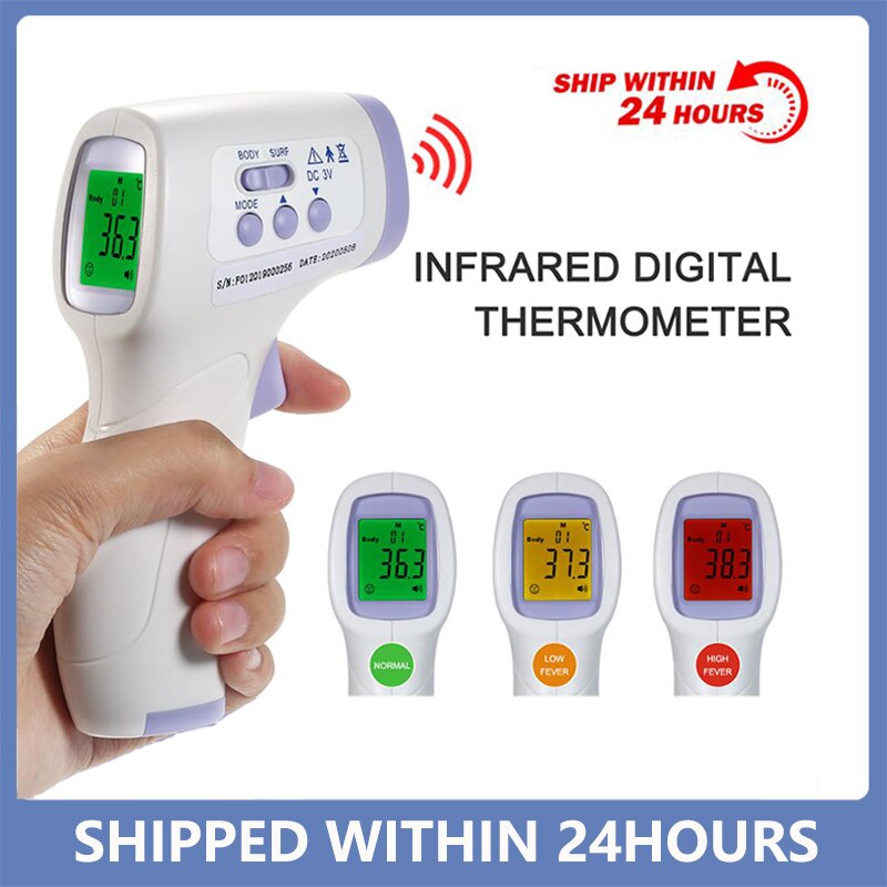 Digital Baby Thermometer Non-contact Infrared IR Forehead Thermometer Dual Mode Temperature LCD Display Meter Body Termometro