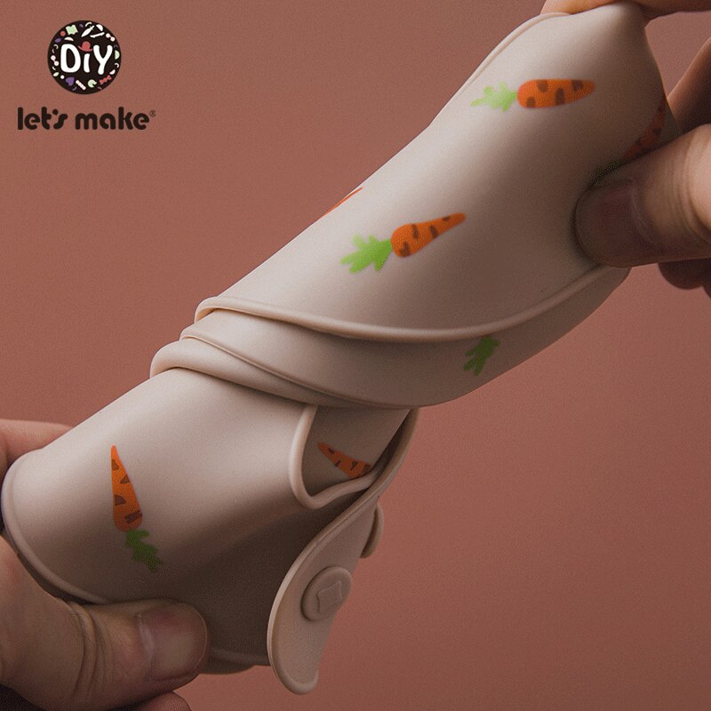 Let's Make-bavoir en Silicone pour bébé, serviette pour -né, ajustable, imperméable, bavoir pour bébé, doux, produit pour alimentation, 1 pièce