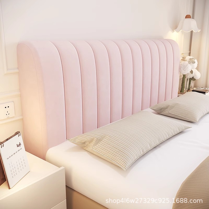 Bed Headboard Cover Luxury Soft Thick Velvet All-inclusive Solid Color Bedside Bed Back Dust Protector Home Room Bed