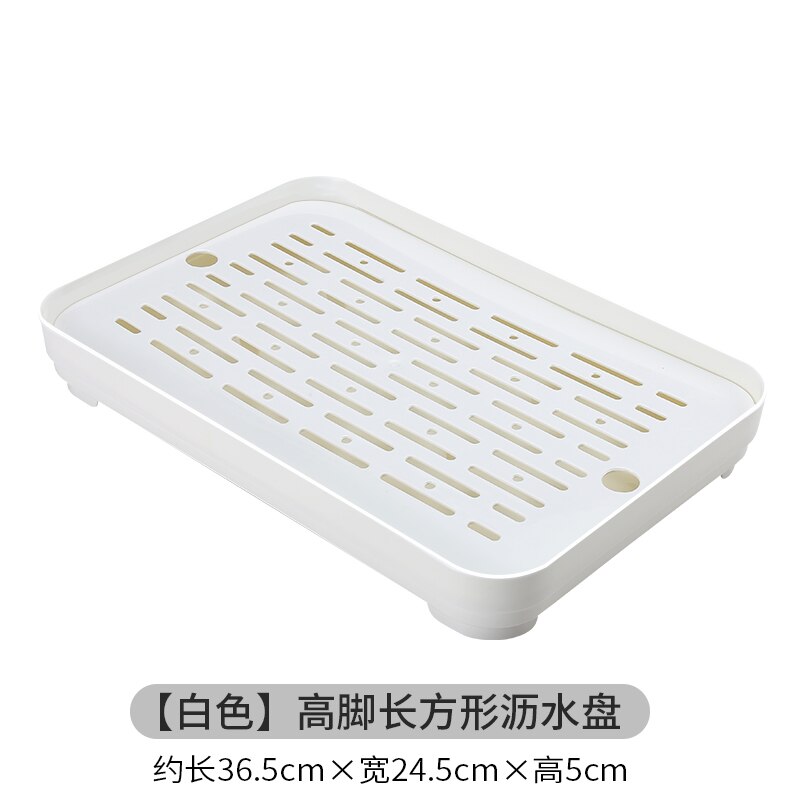 Tea Tray Water Cup Drain Tray Household Living Room Double-layer Rectangular Fruit Tray Plastic Simple Tea Table use for Drink: E