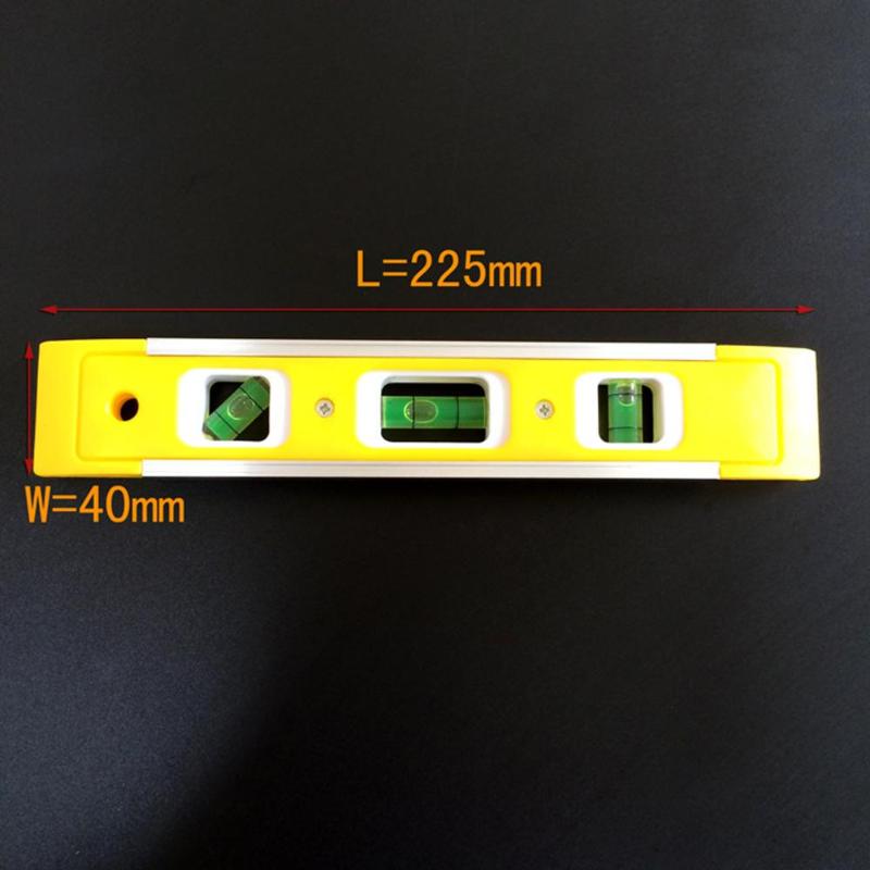 225mm Hoge Precisie Waterpas Hoge Lager Heerser Hendel Bellen Roestvrij Horizontale Liniaal Waterpas Flacon met Magnetische