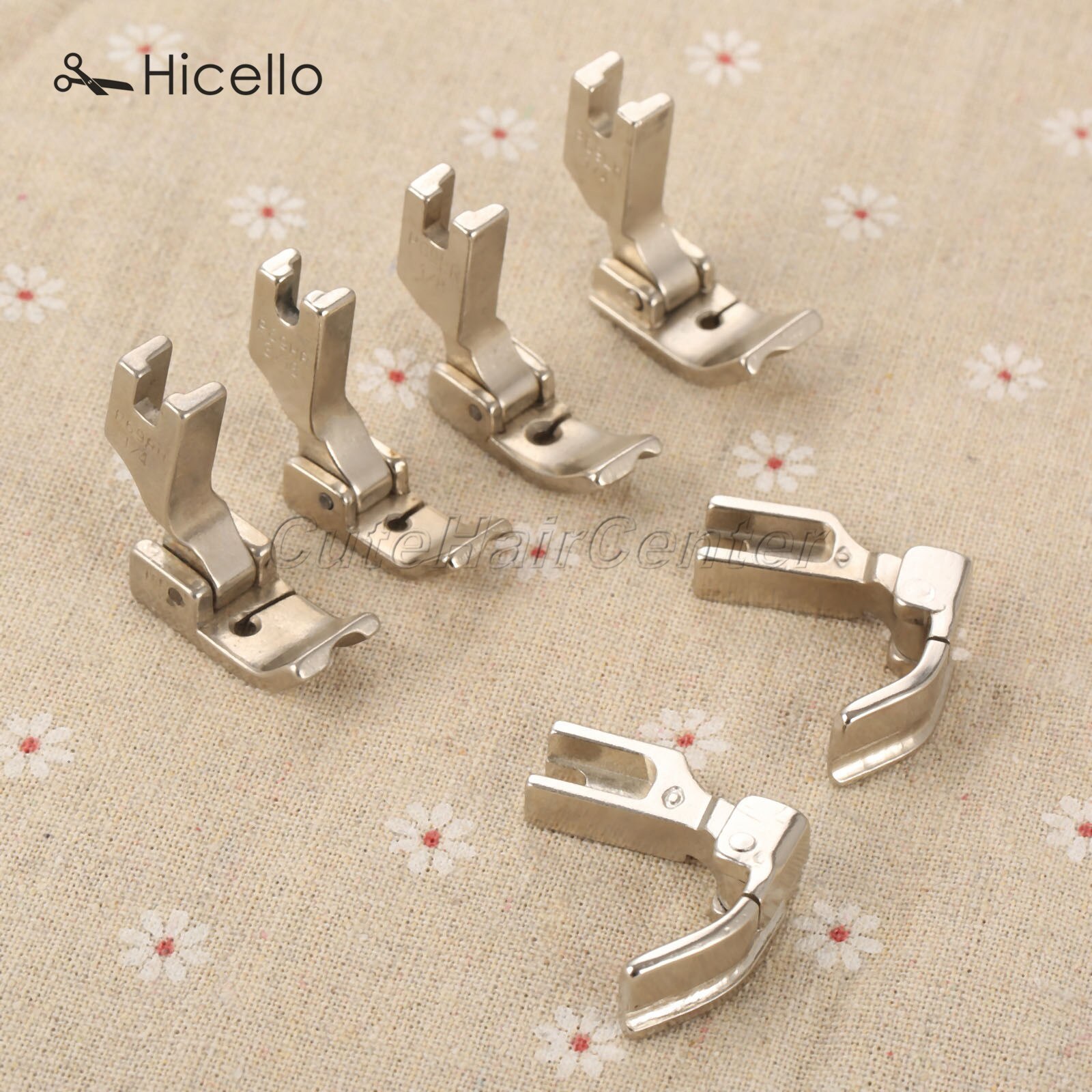 Industrial Sewing Machine Piping Foot P69LH/P69RH 3.2mm/4.8mm/6.4mm 1/8" 3/16" 1/4" Metal Cording feet Left/Right Side Hicello
