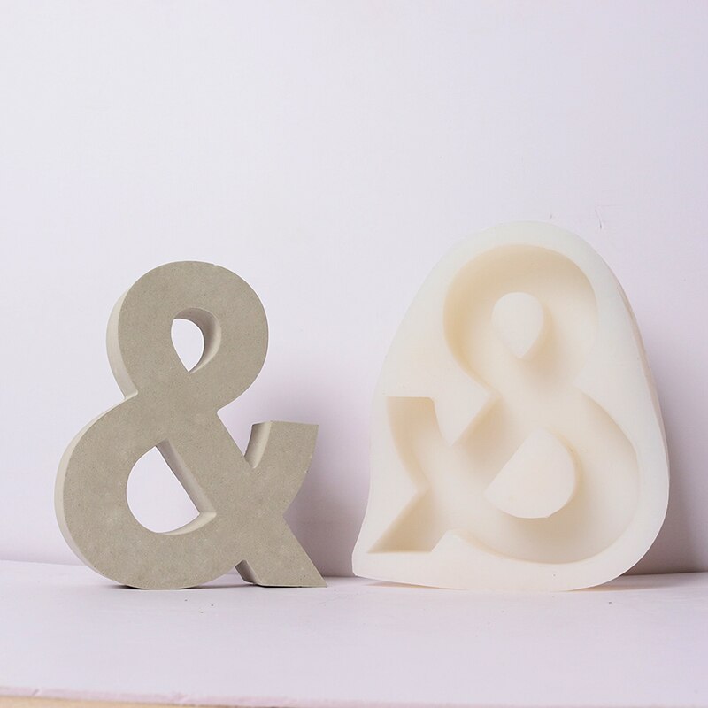 Cement symbol silicone mold symbol letter combination furniture cement decoration mold shop name alphanumeric combination mold