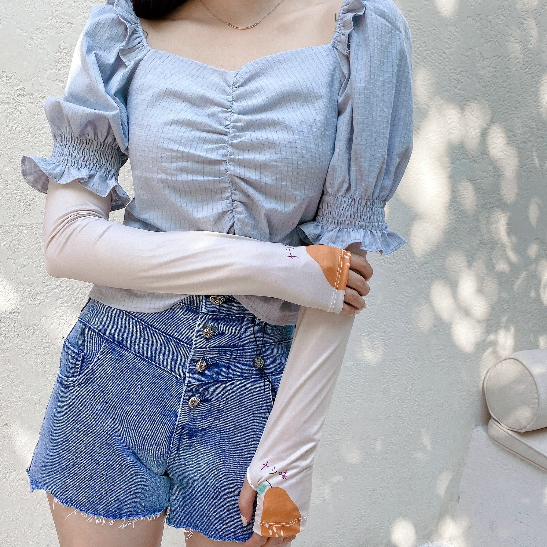 2 Stuks = 1 Pairs Koreaanse Stijl Leuke Fruit Peer Oversleeves Alle-Match Zon Bescherming Uv Zon bescherming Arm Mouwen