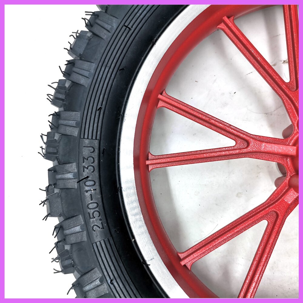 10''Mini Dirt Bike Knobby Tire wheels 2.50-10 Front or Rear rims & tyre Off Road Motocross mini motorrad child