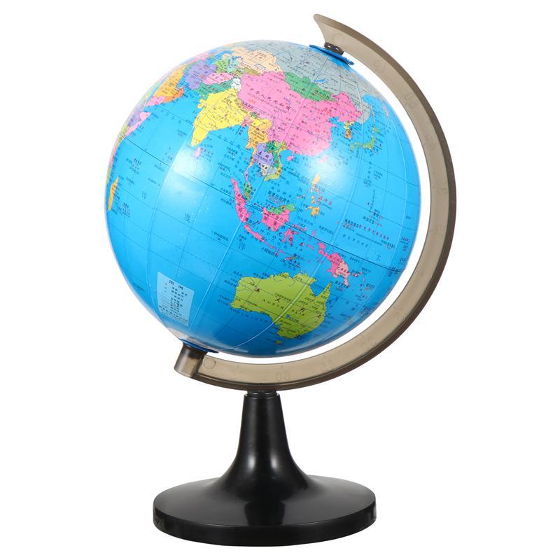 1pc Educational World Globe With Stand Adults Desktop Geographic Globes Research On High Definition Standard Geography Teaching