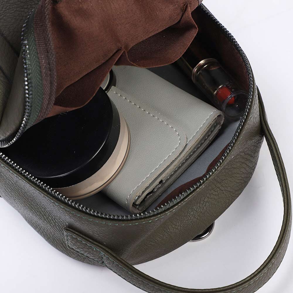 Camouflage bag Unisex Leather Backpack Laptop Retro Travel School Rucksack Bag Leather Backpack mochila feminina #j4s