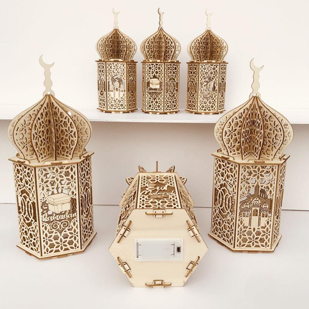 Nylig eid mubarak ramadan lampe ledet dekorasjon muslimsk festival festbelysning diy nattlys palasslys nattlys hjemmeinnredning