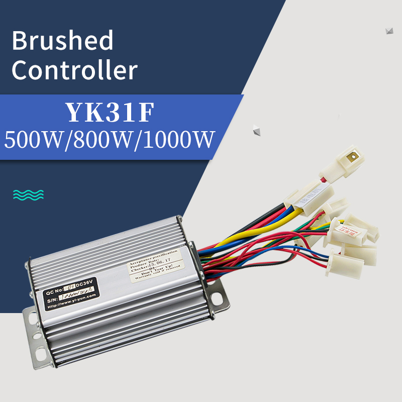 E Bike Scooter Fiets Controller 36V 48V 1000W 30A 800W Dc Geborsteld Voor Skateboard Deel Fit batterij Motor Motor Deel YK31F