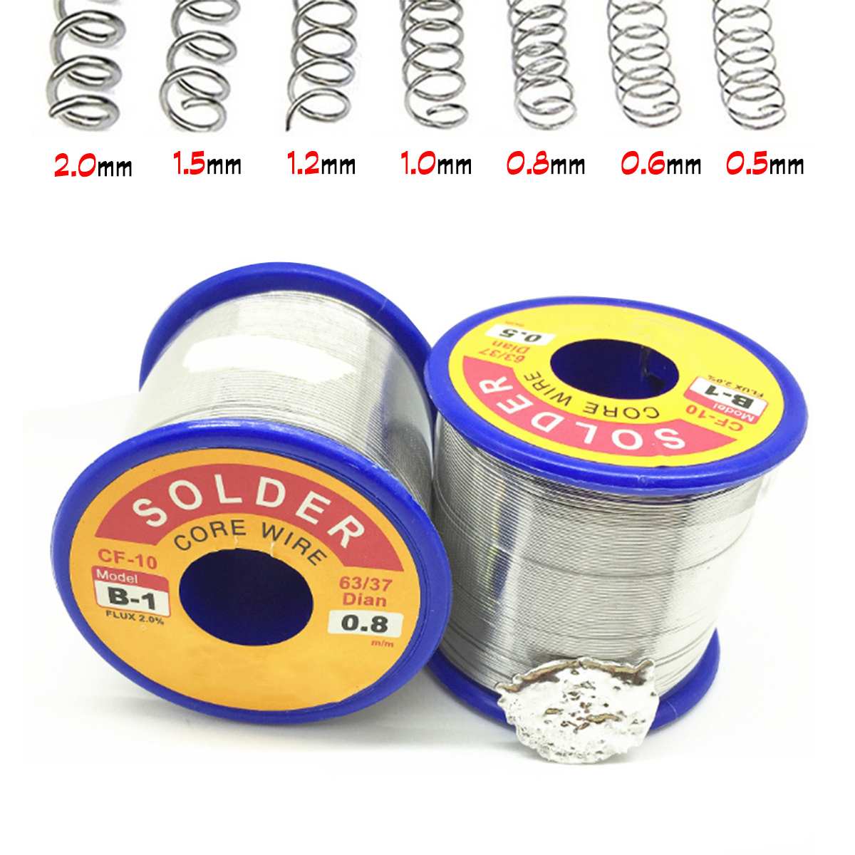 500g One Roll 63/37 Tin Lead Line Soldering 0.5/0.6/0.8/1.0/1.2/1.5/2.0mm Solder Core Wire Reel Soldering Tools