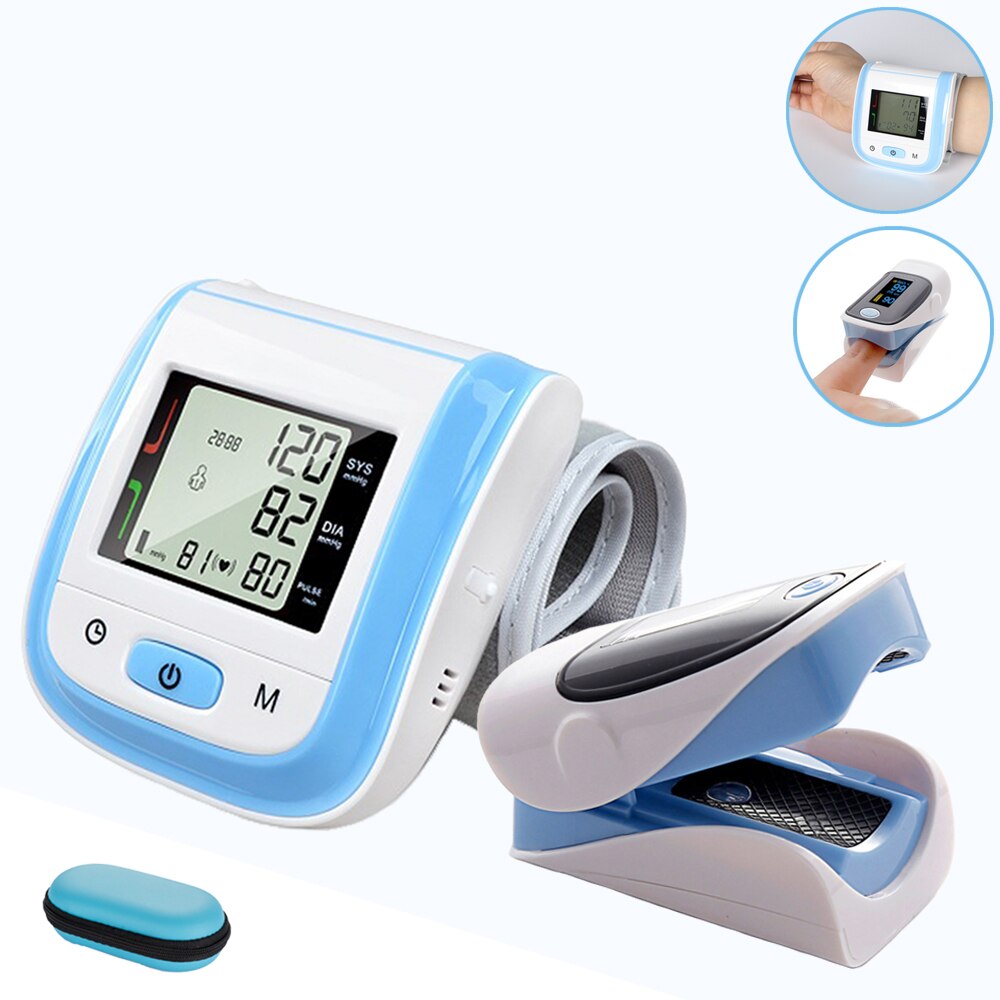 Loodom Finger Pulse Oximeter OLED Digital Arm Blood Pressure Monitor Sphygmomanometer Upper Cuff Health Care Heart Beat Meter