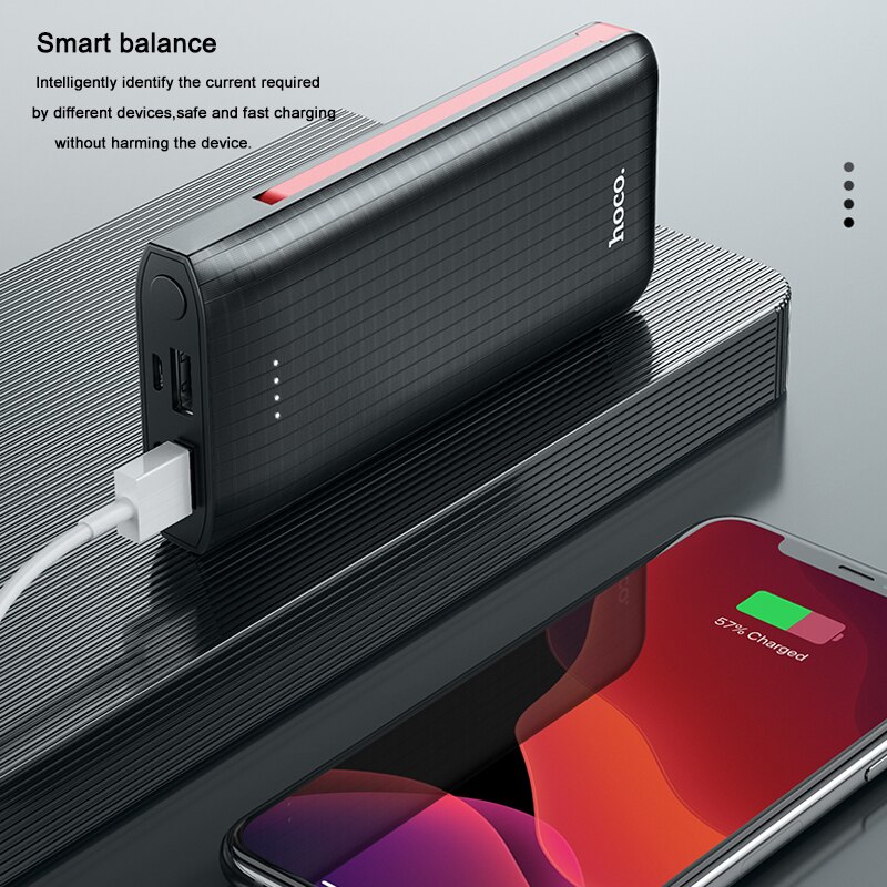 Hoco Power Bank 10000Mah Draagbare Snelle Oplaadkabel Usb Type C Powerbank Voor Iphone 11 Pro X Samsung Externe batterij Oplader