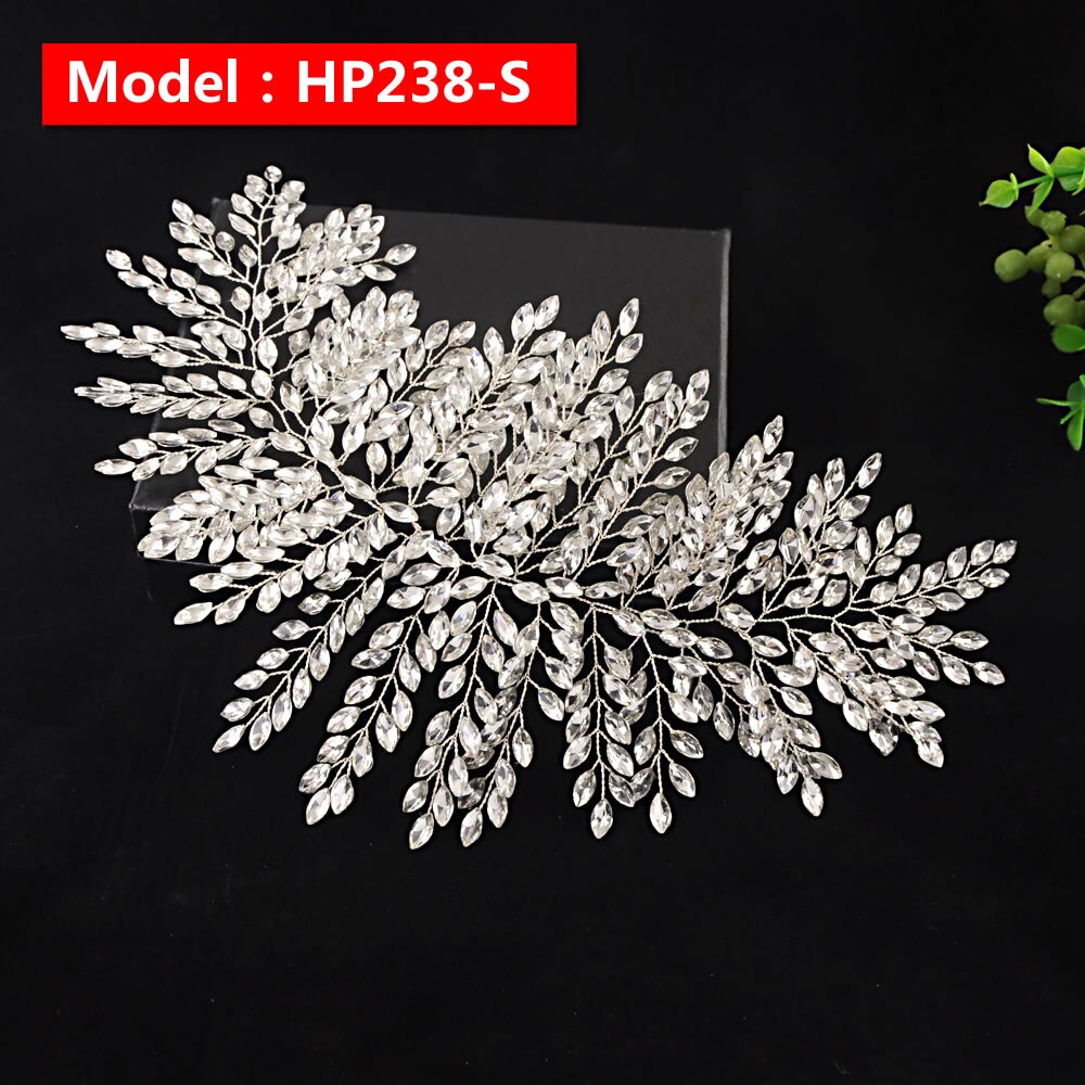 wedding hair accessories bridal hair flower hair piece Bridesmaid hair comb pearl hair clip Silver rhinestones hair jewelry: HP238-S