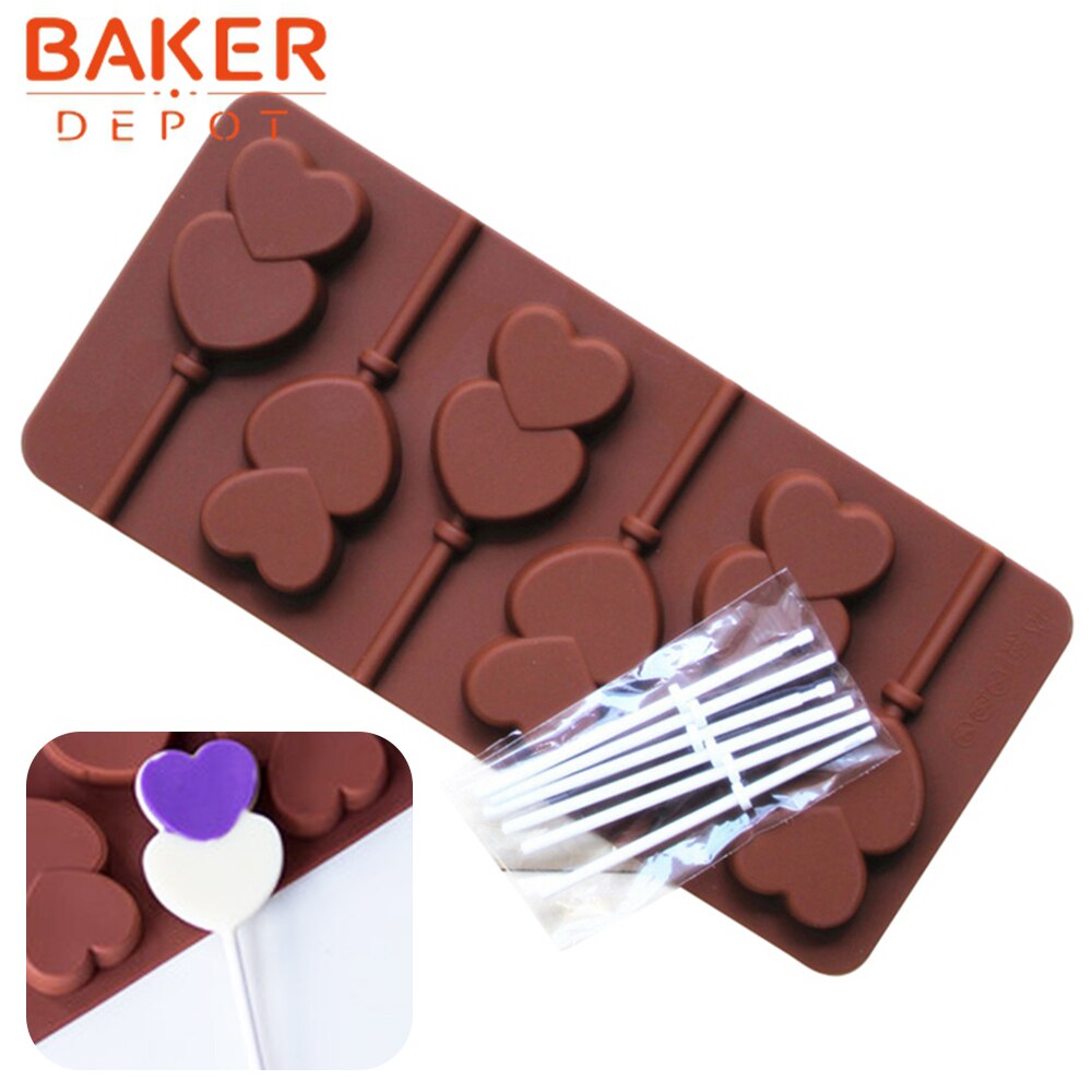 Bager depot silikone slikkepinde form til slik chokolade rund kage dekoration form bjørn slikkepinde forme til bagegrej: Cdsm -069