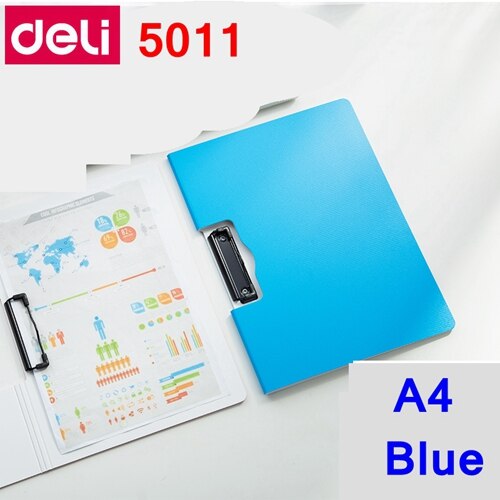 Deli 5011 5016 A4 File folder Writing pads clipboard PP foam board 325x245x11mm A4 file forlder board: Yellow