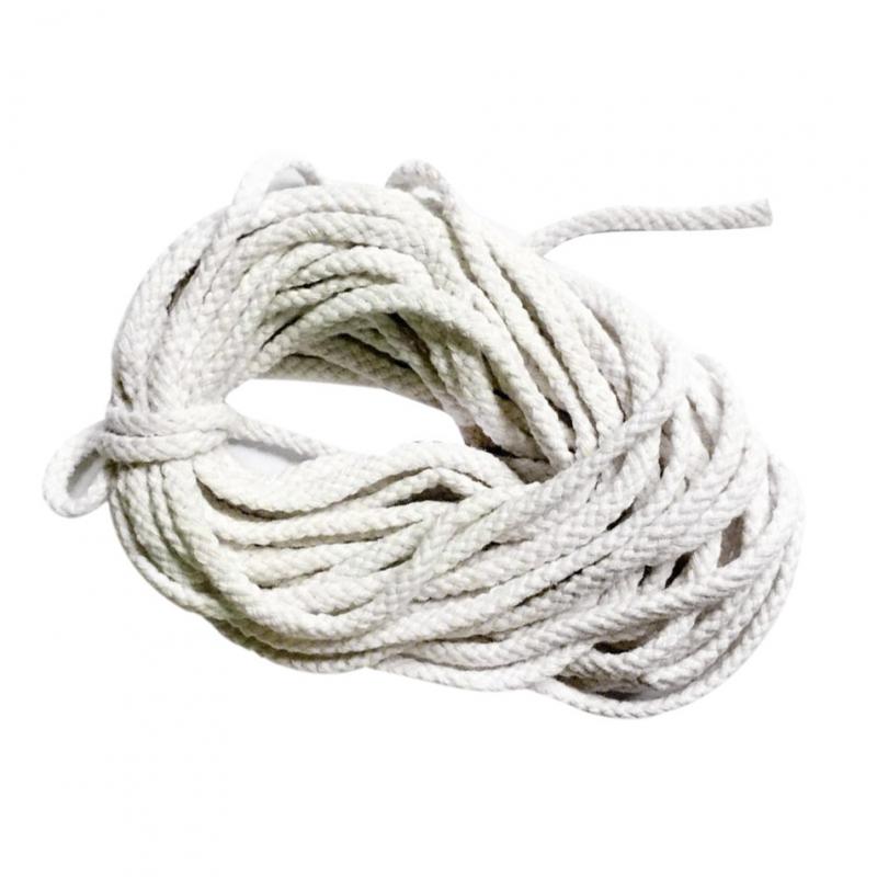 10 Meters 5mm Soft Braided Cotton Bleached Rope Piping Cord Multi Craft Use