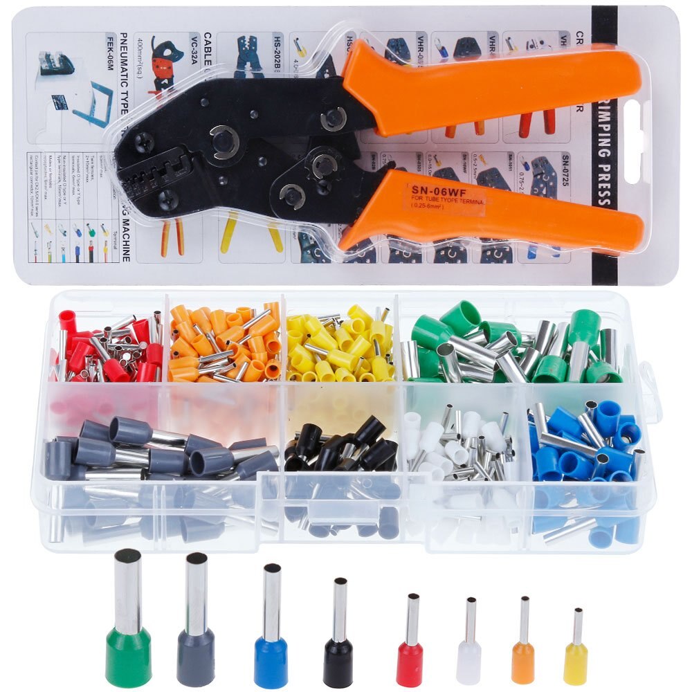Mini plier cable ferrule crimping tool with 800pcs Cable Wire Terminal Connector Crimp Tool Kit Set