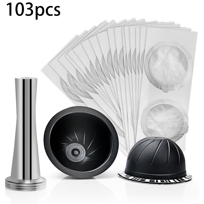Taza Cápsula de café Vertuo para Nespresso, juego de papel de aluminio con autoadherente, accesorios para cafetera: Package 1