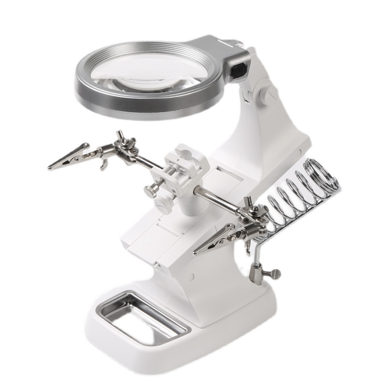 Desktop Led Vergrootglas Lamp Licht Vergrootglas Lens 4.5X Loepen Vergroting Werklamp Verstelbare Handheld Oplaadbare Rode