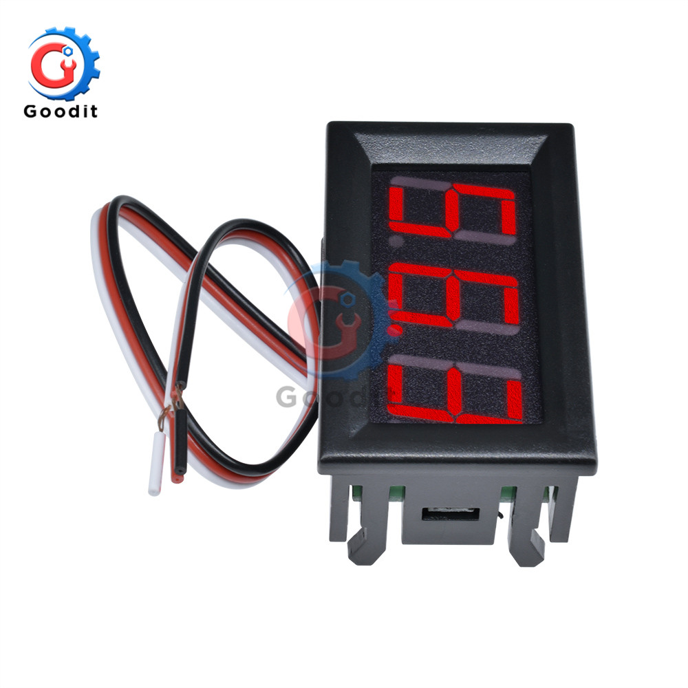 0,56 Zoll DC 0 ~ 99,9 V Digital Voltmeter LED Anzeige Spannung Tafel Meter verrotten/Blau/Grün für 6 V 12 V Elektromobil Motorrad Auto