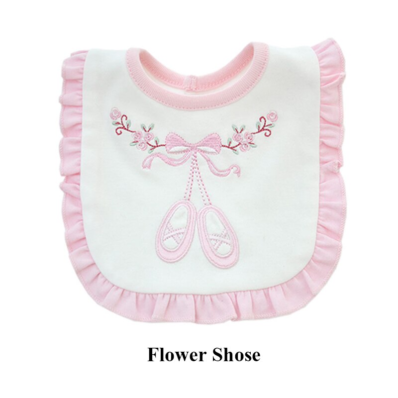 Spitze Blumen Baby Lätzchen Mädchen Kleinkinder Bandana Weiche Baumwolle Absorbieren Spucktuch Neugeborenen Baby Schal Burp Kleinkinder Prinzessin Zubehör: 1pcs Flower Shoes