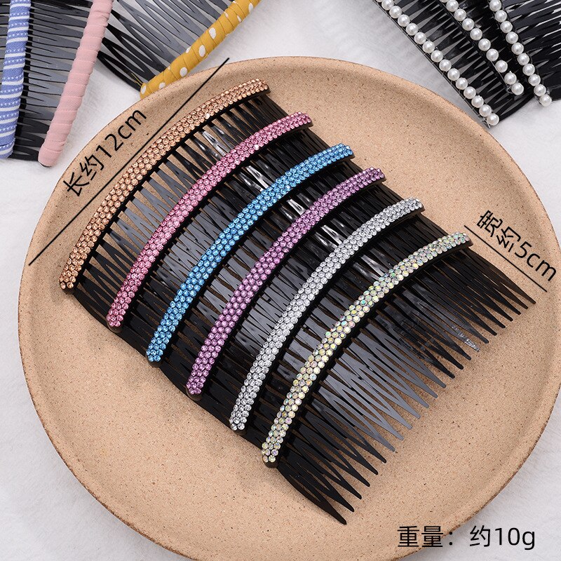 1Pc Rhinestone Bloem Haar Insert Kammen Bruiloft Party Side Kam Hair Styling Accessoires Voor Vrouwen Meisjes Haar Sieraden: 9