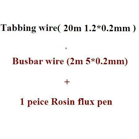 Solar cell tabbing wire Bus bar copper wire rosin flux pen soldering electrical wires diy solar panel kits: 1.2x0.2mm