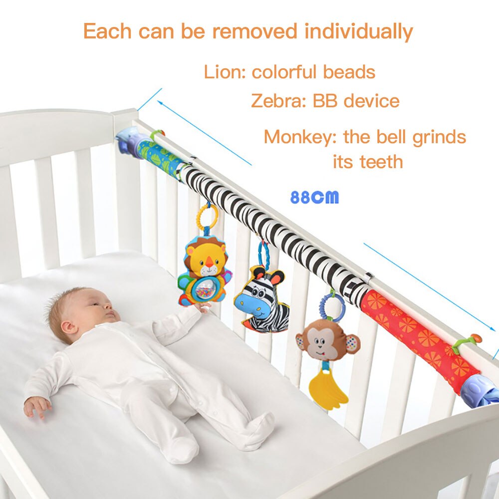 Newborn Infant Stroller Car Clip Cute Rattles Baby Toys Lathe Hanging Seat & Stroller Toys Travel Mobile Soft Bed Hanging