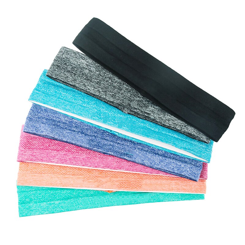 Män och kvinnor sport svett pannband fotboll tennis huvudduk anti-halk elastiskt hårband löpning yoga gym fitness huvud bandana