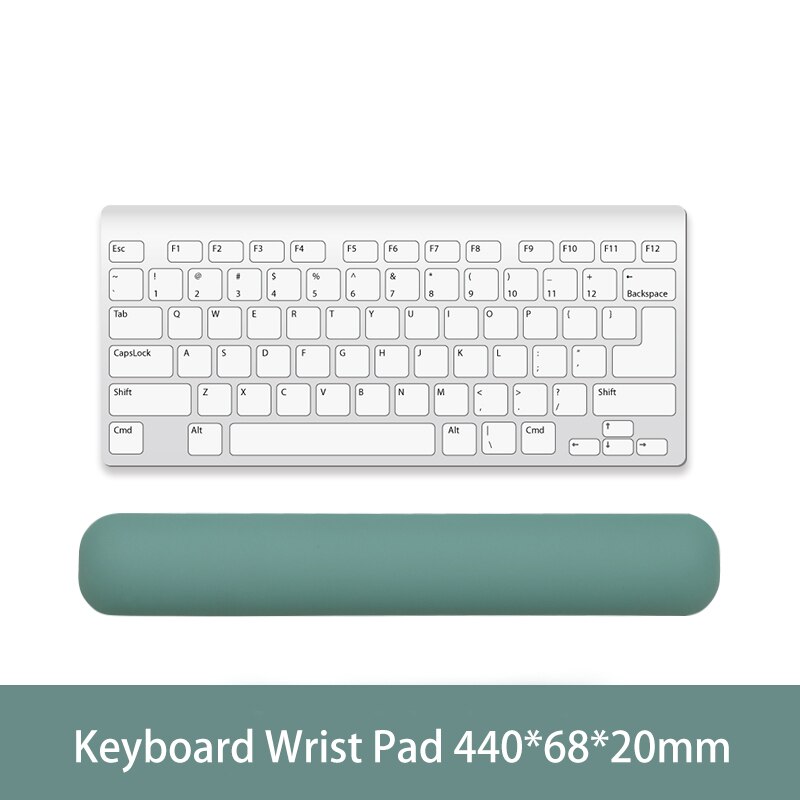 Memory Foam Toetsenbord Muis Polssteun Hand Ondersteuning Set Ergonomische Mousepad Kussen Mat Voor Office Laptop Computer Typen Gaming: Large K-wrist green