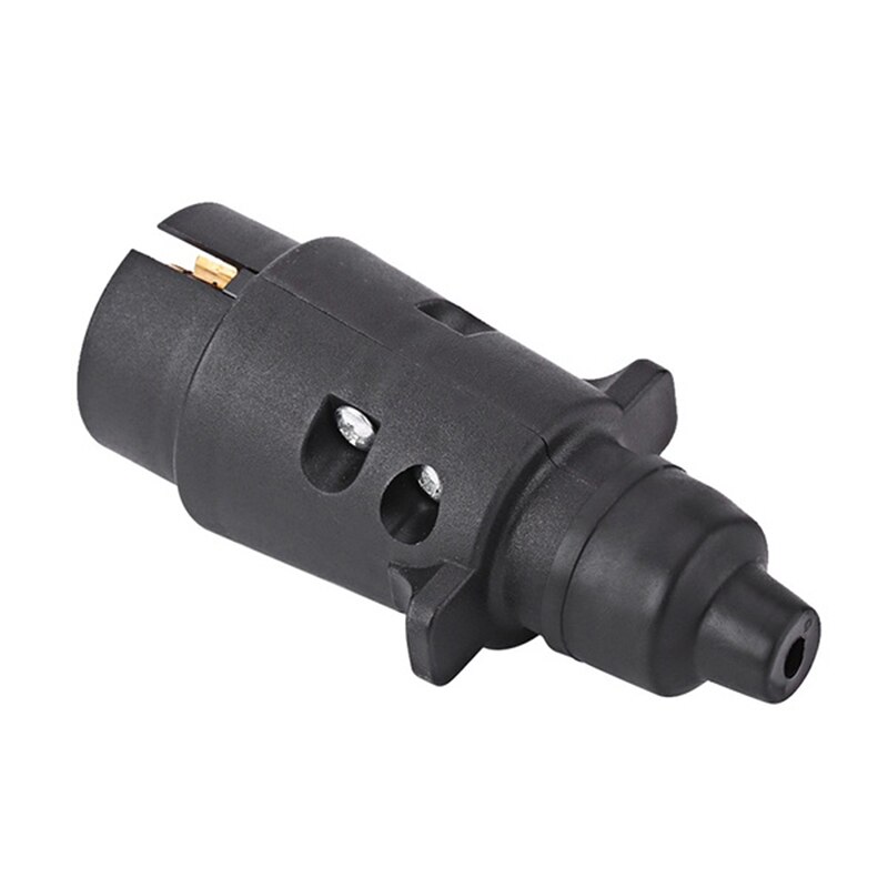 Plastic 7 Pin Socket Plugs For Trailers RVs 12V 7 Way Round Standard European Car Plug Connector