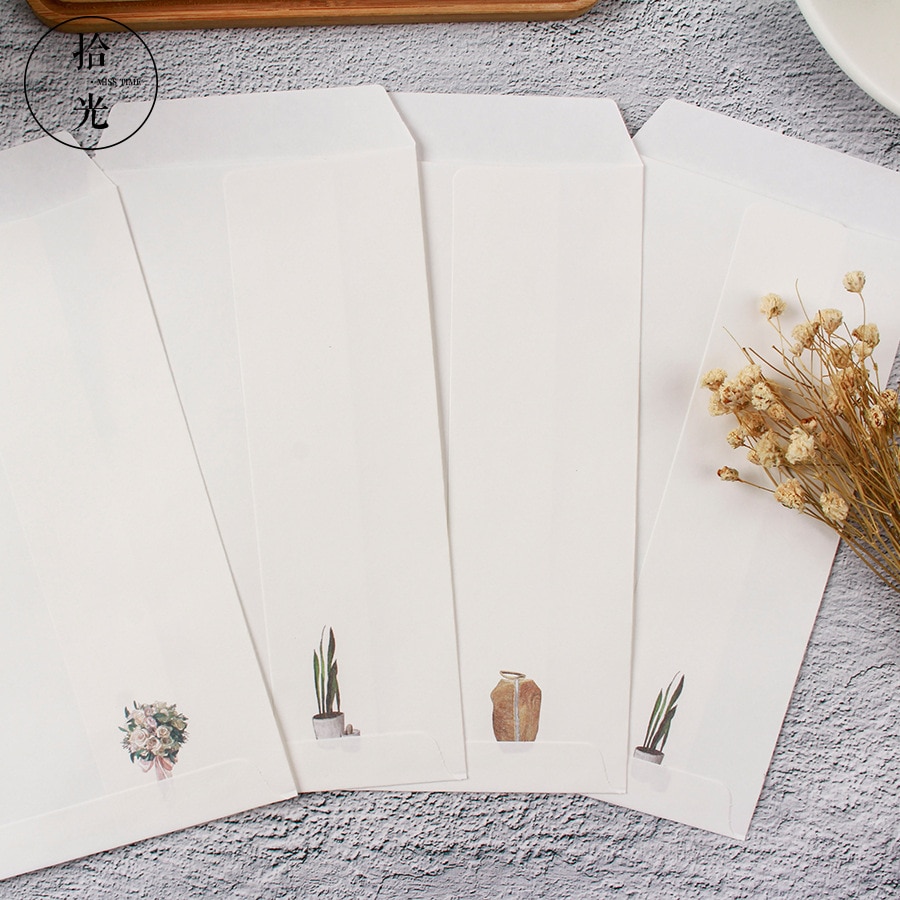 9 stk/sæt 3 kuverter +6 brev papirer nyhed plante blomst dyr brev kuvert sæt koreansk papirvarer