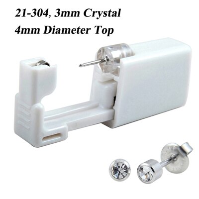 1 Unit Wegwerp Veilig Steriele Oor Piercing Unit Neus Ring Oorbel Stud Piercing Gun Piercer Tool Machine Kit stud: 21-304