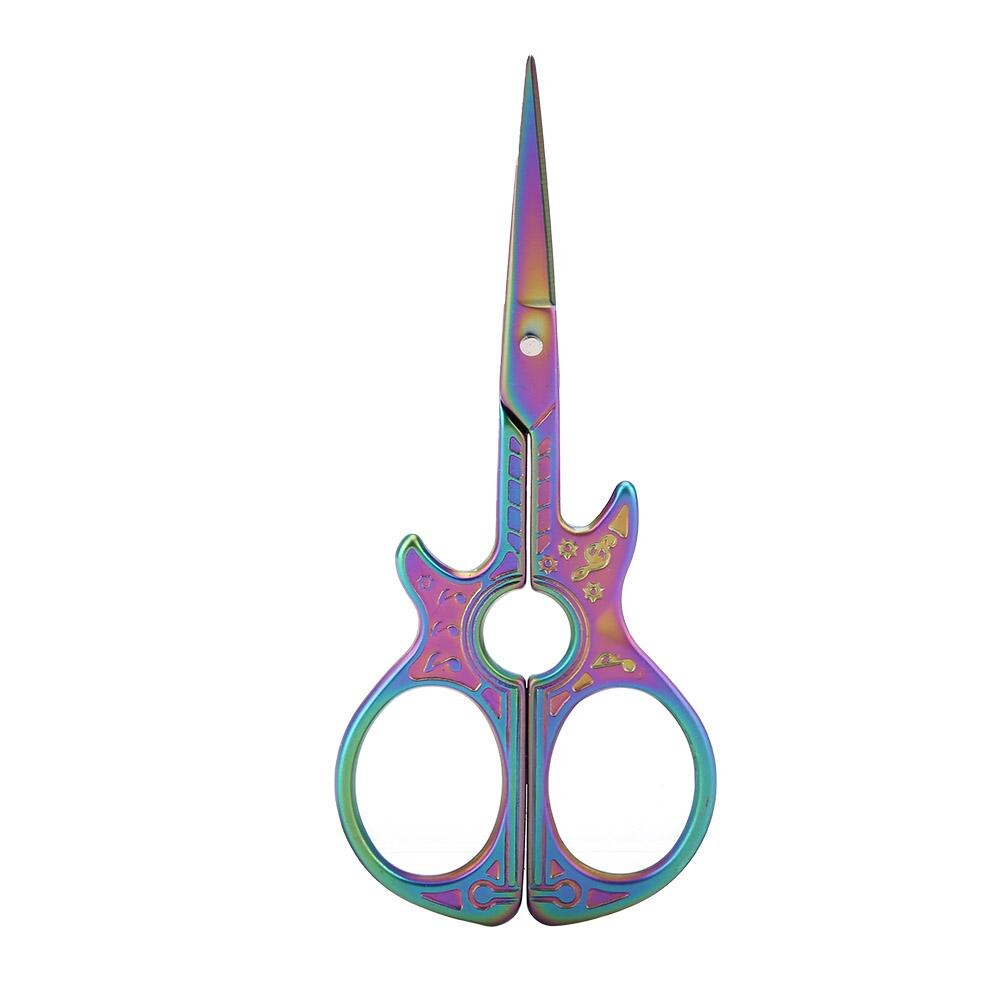 1pcs DIY Fashionable Guitar Shape Antique Sewing Shears Art Work Embroidery Scissor