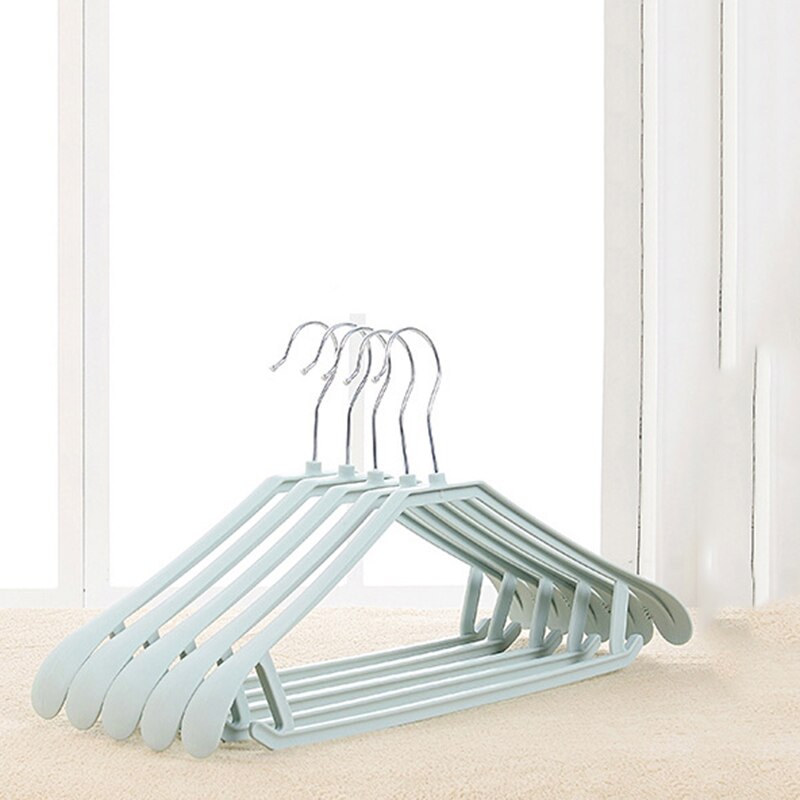 MICCK 5pcs/lot Plastic Portable Clothes Hanger Indoor Clothes Airer No Slip Hangers For Skirts Panty Socks Underwear Rack Stand: Blue
