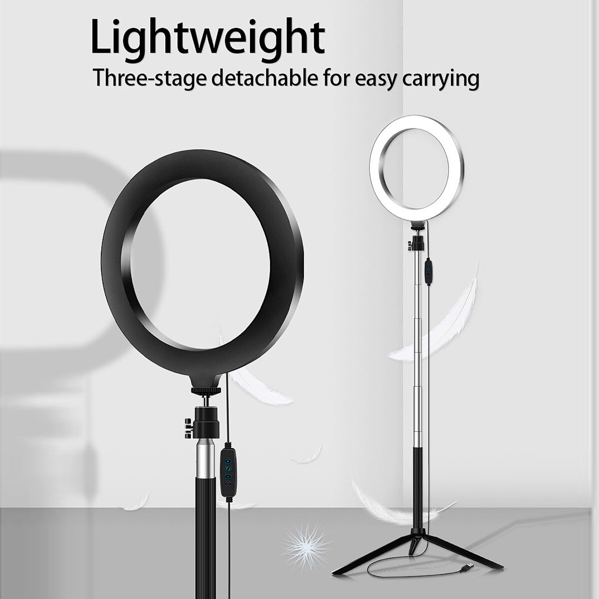 7.9 Inch LED Ring Light Dimmable Ring Light 3In1/5in1 USB LED Ring Lights 3200K With Tripod