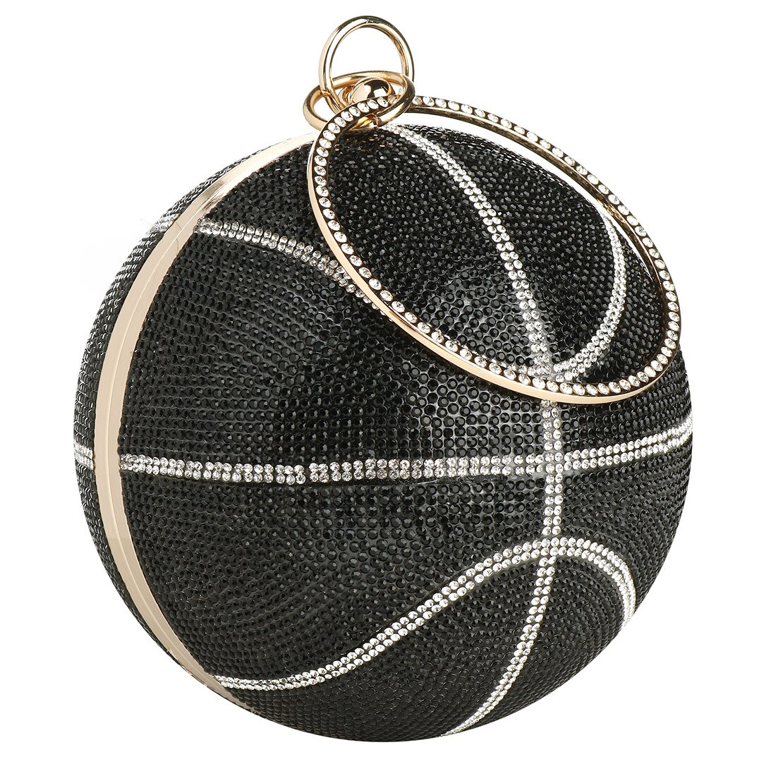 Bolsa de basquete diamante feminina, bolsa de mão de desenho bola de luxo para mulheres bolsas de festa e sacola feminina de ombro corrente bolsa de mão basquete