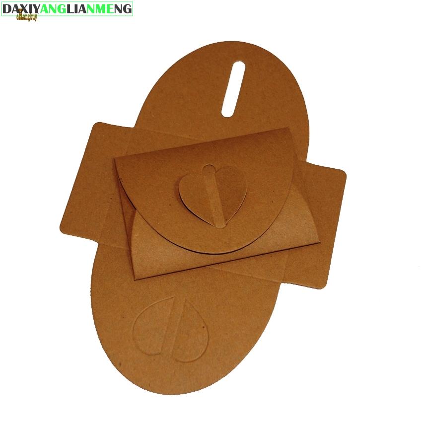 100x Maat: 10.5X7.5Cm Hart Sluiting Kraftpapier Envelop Voor Zakelijke Vip Card Mini Wedding Party Uitnodigingskaart Naam Kaarten