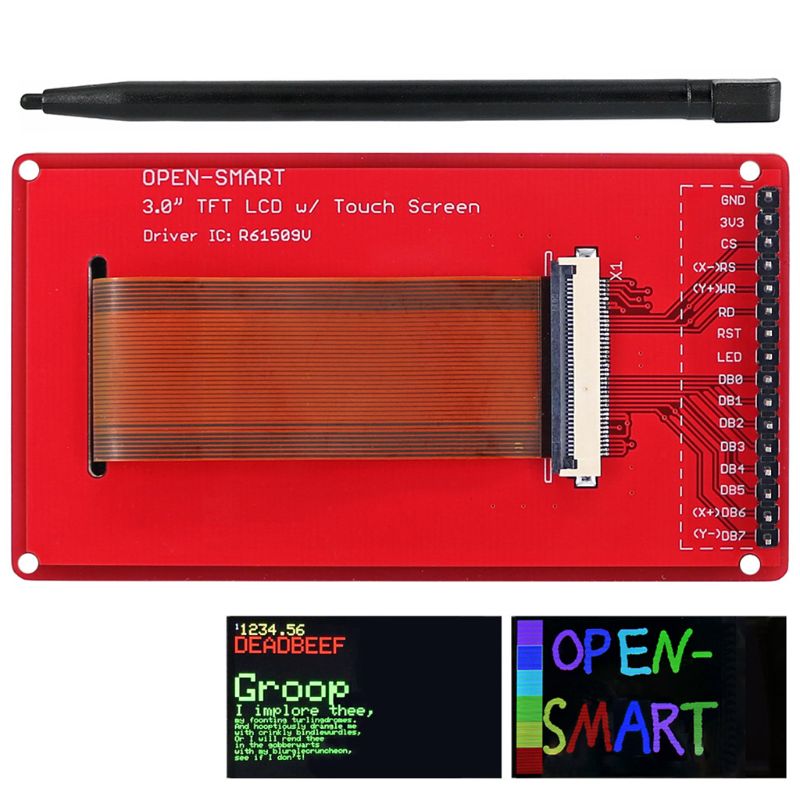 3.0 "Tft Lcd Touch Screen Board Uitbreiding Schild Met Touch Pen Voor Uno R3 Nano Mega2560