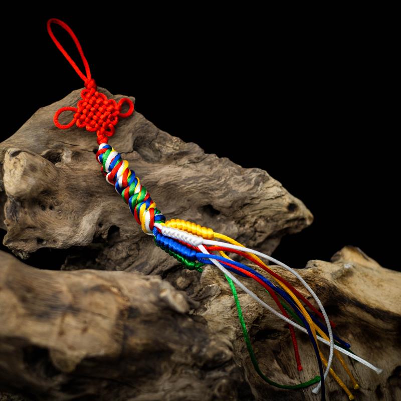 Year Tibet five-color kong hadad knotting knots peace auspicious knot Transshipment is Chinese knot Free ship
